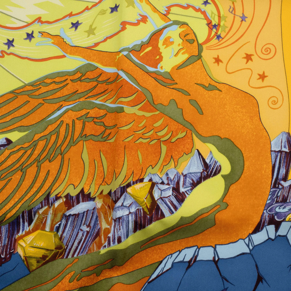 HERMES Yellow Silk Scarf - Picture 16 of 16